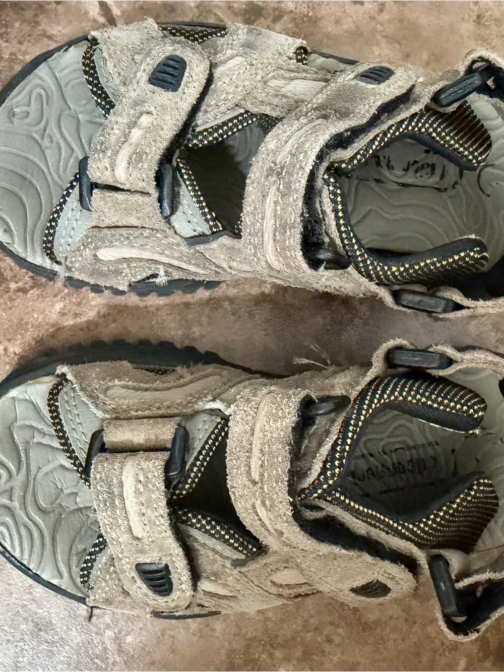 Kids Beige Gray Active Sandals with Adjustable Straps Size 12 Kid Connection